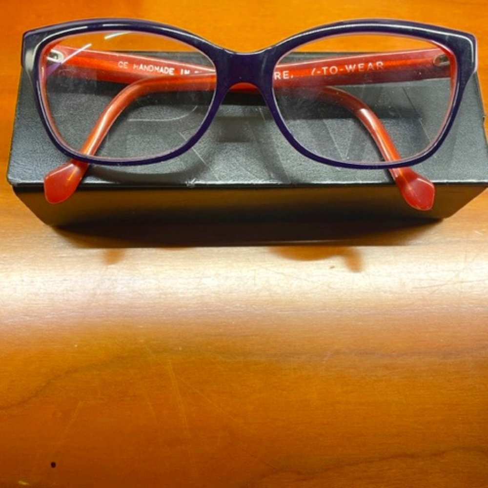RTW Brand ( Ready-to-wear) Purple and Mauve reading glasses -- Coco 62  +2.0